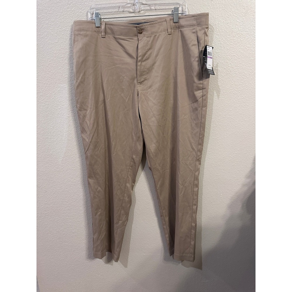 PGA Tour Mens Stretch Waistband Golf Pants Chinchilla Tan 38x30 PVBS7088DS